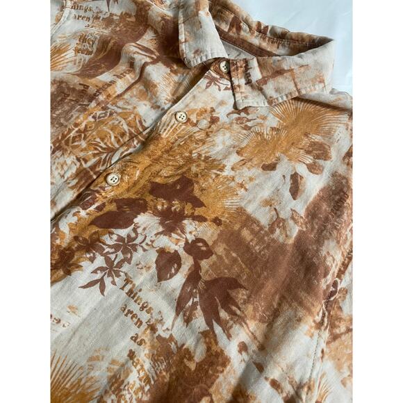 Margaritaville short sleeve button down SZ XXL silk/linen blend - Picture 2 of 7